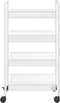 vidaXL - Keukentrolley - 4-laags - 46x26x85 - cm - ijzer - wit