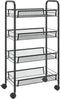 vidaXL - Keukentrolley - 4-laags - 46x26x85 - cm - ijzer - zwart