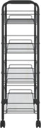 vidaXL - Keukentrolley - 4-laags - 46x26x85 - cm - ijzer - zwart