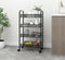 vidaXL - Keukentrolley - 4-laags - 46x26x85 - cm - ijzer - zwart
