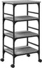 vidaXL - Keukentrolley - 45x35x89,5 - cm - bewerkt - hout - grijs - sonoma - eiken