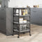 vidaXL - Keukentrolley - 45x35x89,5 - cm - bewerkt - hout - grijs - sonoma - eiken