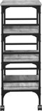 vidaXL - Keukentrolley - 45x35x89,5 - cm - bewerkt - hout - grijs - sonoma - eiken