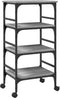 vidaXL - Keukentrolley - 45x35x89,5 - cm - bewerkt - hout - grijs - sonoma - eiken