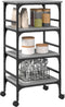 vidaXL - Keukentrolley - 45x35x89,5 - cm - bewerkt - hout - grijs - sonoma - eiken