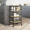 vidaXL - Keukentrolley - 45x35x89,5 - cm - bewerkt - hout - sonoma - eikenkleurig