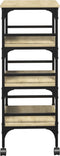 vidaXL - Keukentrolley - 45x35x89,5 - cm - bewerkt - hout - sonoma - eikenkleurig