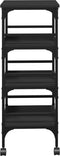 vidaXL - Keukentrolley - 45x35x89,5 - cm - bewerkt - hout - zwart