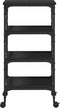 vidaXL - Keukentrolley - 45x35x89,5 - cm - bewerkt - hout - zwart