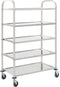 vidaXL - Keukentrolley - 5-laags - 107x55x147 - cm - roestvrij - staal