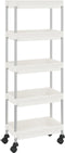 vidaXL - Keukentrolley - 5-laags - 42x29x128 - cm - ijzer - en - ABS - wit