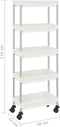vidaXL - Keukentrolley - 5-laags - 42x29x128 - cm - ijzer - en - ABS - wit