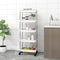 vidaXL - Keukentrolley - 5-laags - 42x29x128 - cm - ijzer - en - ABS - wit