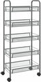 vidaXL - Keukentrolley - 5-laags - 46x26x105 - cm - ijzer - grijs