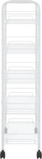 vidaXL - Keukentrolley - 5-laags - 46x26x105 - cm - ijzer - wit