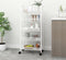 vidaXL - Keukentrolley - 5-laags - 46x26x105 - cm - ijzer - wit