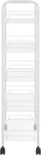 vidaXL - Keukentrolley - 5-laags - 46x26x105 - cm - ijzer - wit