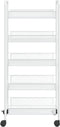 vidaXL - Keukentrolley - 5-laags - 46x26x105 - cm - ijzer - wit