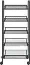vidaXL - Keukentrolley - 5-laags - 46x26x105 - cm - ijzer - zwart