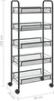 vidaXL - Keukentrolley - 5-laags - 46x26x105 - cm - ijzer - zwart