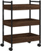 vidaXL - Keukentrolley - 50x30x70 - cm - bewerkt - hout - bruin - eikenkleurig