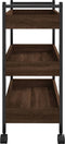vidaXL - Keukentrolley - 50x30x70 - cm - bewerkt - hout - bruin - eikenkleurig