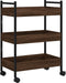 vidaXL - Keukentrolley - 50x30x70 - cm - bewerkt - hout - bruin - eikenkleurig
