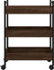 vidaXL - Keukentrolley - 50x30x70 - cm - bewerkt - hout - bruin - eikenkleurig