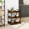 vidaXL - Keukentrolley - 50x30x70 - cm - bewerkt - hout - gerookt - eikenkleurig