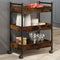 vidaXL - Keukentrolley - 50x30x70 - cm - bewerkt - hout - gerookt - eikenkleurig