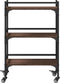 vidaXL - Keukentrolley - 50x35x75,5 - cm - bewerkt - hout - bruin - eikenkleurig