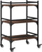 vidaXL - Keukentrolley - 50x35x75,5 - cm - bewerkt - hout - bruin - eikenkleurig