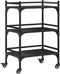 vidaXL - Keukentrolley - 50x35x75,5 - cm - bewerkt - hout - zwart