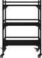 vidaXL - Keukentrolley - 50x35x75,5 - cm - bewerkt - hout - zwart