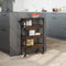 vidaXL - Keukentrolley - 53x20x76 - cm - bewerkt - hout - bruin - eikenkleurig