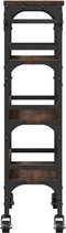 vidaXL - Keukentrolley - 53x20x76 - cm - bewerkt - hout - bruin - eikenkleurig