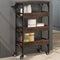 vidaXL - Keukentrolley - 53x20x76 - cm - bewerkt - hout - bruin - eikenkleurig