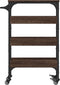 vidaXL - Keukentrolley - 53x20x76 - cm - bewerkt - hout - bruin - eikenkleurig