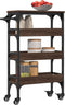 vidaXL - Keukentrolley - 53x20x76 - cm - bewerkt - hout - bruin - eikenkleurig