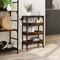 vidaXL - Keukentrolley - 53x20x76 - cm - bewerkt - hout - gerookt - eikenkleurig