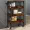 vidaXL - Keukentrolley - 53x20x76 - cm - bewerkt - hout - gerookt - eikenkleurig