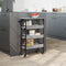 vidaXL - Keukentrolley - 53x20x76 - cm - bewerkt - hout - grijs - sonoma - eiken