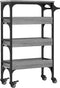 vidaXL - Keukentrolley - 53x20x76 - cm - bewerkt - hout - grijs - sonoma - eiken