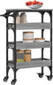 vidaXL - Keukentrolley - 53x20x76 - cm - bewerkt - hout - grijs - sonoma - eiken