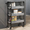 vidaXL - Keukentrolley - 53x20x76 - cm - bewerkt - hout - grijs - sonoma - eiken
