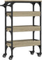 vidaXL - Keukentrolley - 53x20x76 - cm - bewerkt - hout - sonoma - eikenkleurig