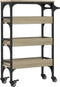 vidaXL - Keukentrolley - 53x20x76 - cm - bewerkt - hout - sonoma - eikenkleurig