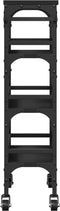 vidaXL - Keukentrolley - 53x20x76 - cm - bewerkt - hout - zwart