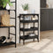 vidaXL - Keukentrolley - 53x20x76 - cm - bewerkt - hout - zwart
