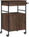 vidaXL - Keukentrolley - 56x43x89,5 - cm - bewerkt - hout - bruin - eikenkleurig
